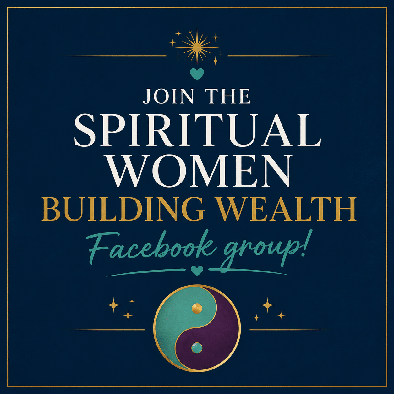 Spiritual Women Build Wealth Facebook group pop up