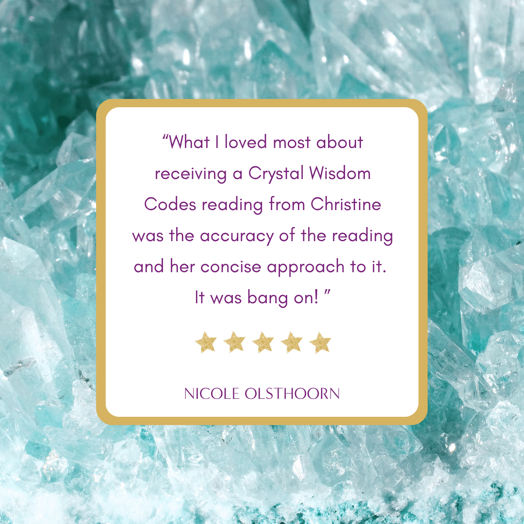 testimonial for crystal wisdom reading with christine luken