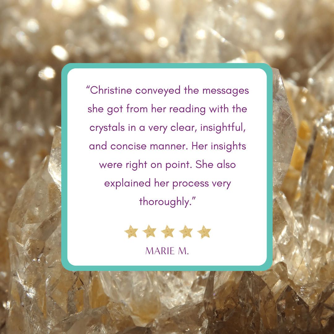 testimonial for christine luken crystal money shaman